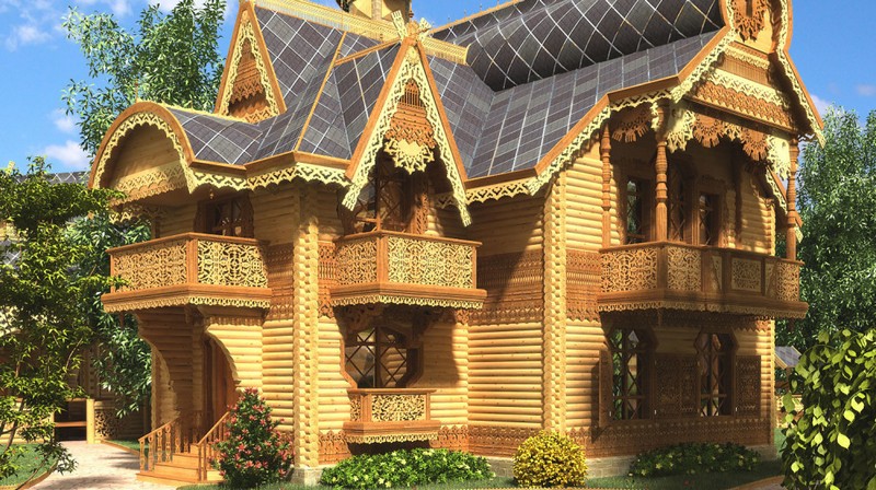 Красивые Деревянные Дома Из Бруса Фото