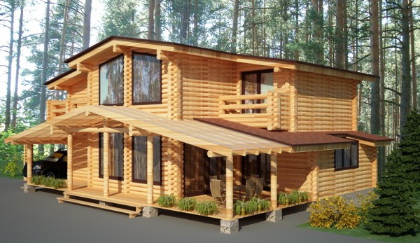 Обработка деревянного дома снаружи