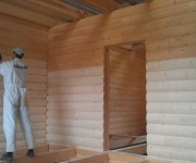 Технология покраски стен внутри деревянного дома